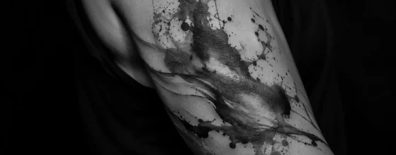 Tatuaje acuarela watercolor en brazo realizado en Calígula Studio, estudio de tatuajes en Santa Cruz de Tenerife